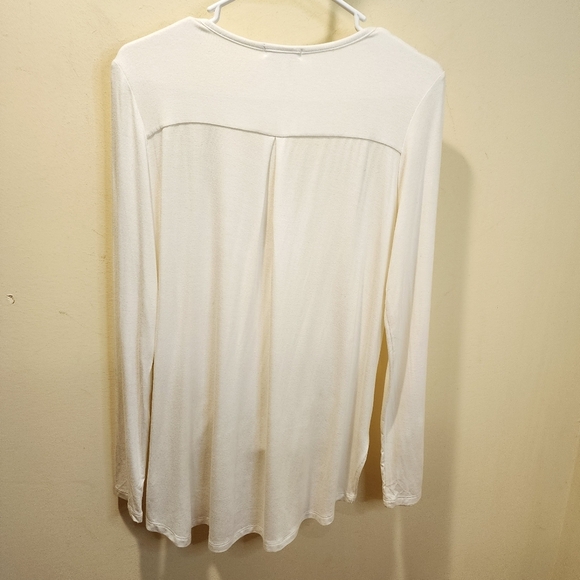 VENUS Ivory Wrap Long Sleeve Blouse - Picture 3 of 10